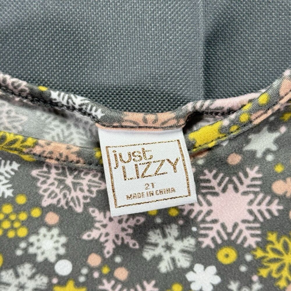Just Lizzy Toddler Snowflake Longsleeve Dress Size 2T - Picture 4 of 5